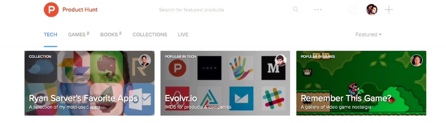 Evolvr.IO, a now-archived product made it's way to the top of ProductHunt.